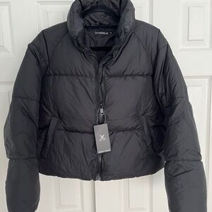 Black Outerwear puffer jacket